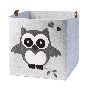 Multifunction Baby Indoor safe wool felt fabric collapsible Storage Box Cabinet Children Toys Storage Kids play organizer