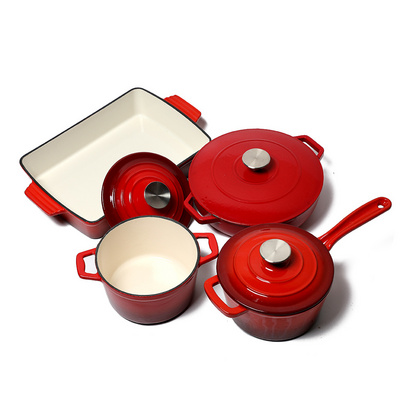 Customised Color Dutch Oven Enameled Cast Iron Casserole Slow Cooking Cookware