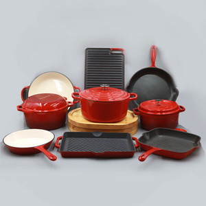 High Grade Cookware Set Multi Purpose Nonstick Cast Iron Pots Cookware Sets Cast Iron Skillet And Casserole