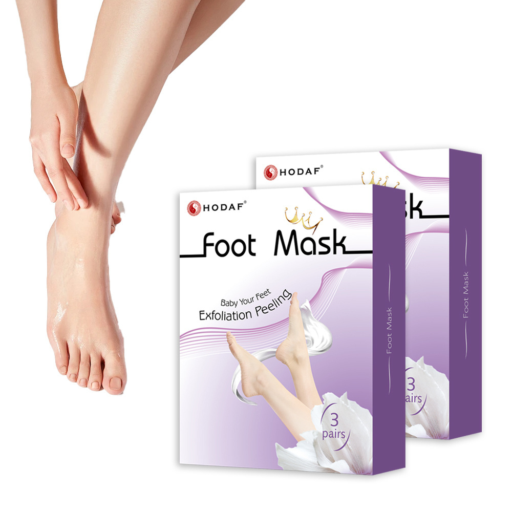 OEM Foot Mask Peeling Feet Mask Exfoliating Socks Scrub for Pedicure Anti Crack Heel Remove Skin Foot Mask