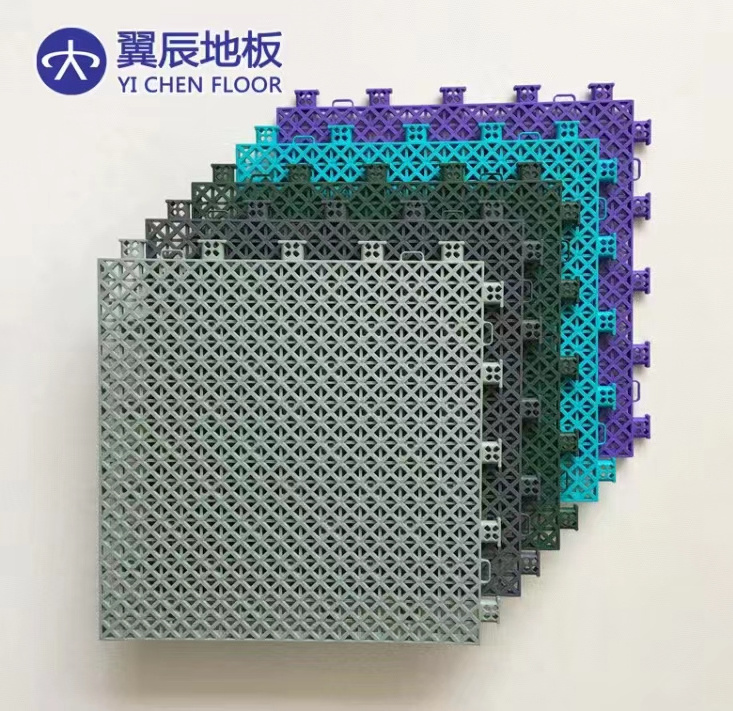 Intelligent PP portable basketball sport court material plastic tiles temporary pickleball flooring outdoor