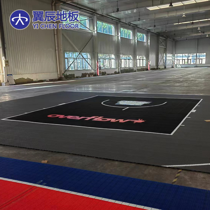 20x20 feet backyard basketball court surfaces with Jordan logo