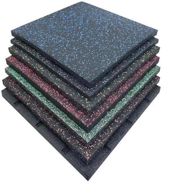 High Quality Rubber Tiles Sports Exercise Crossfit Interlocking Fitness Mats Gym Flooring