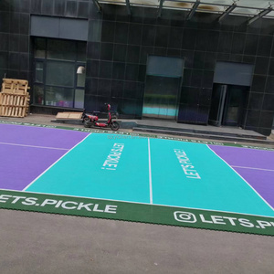 Intelligent PP portable basketball sport court material plastic tiles temporary pickleball flooring outdoor