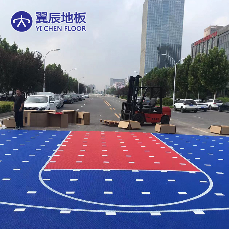 20x20 feet backyard basketball court surfaces with Jordan logo