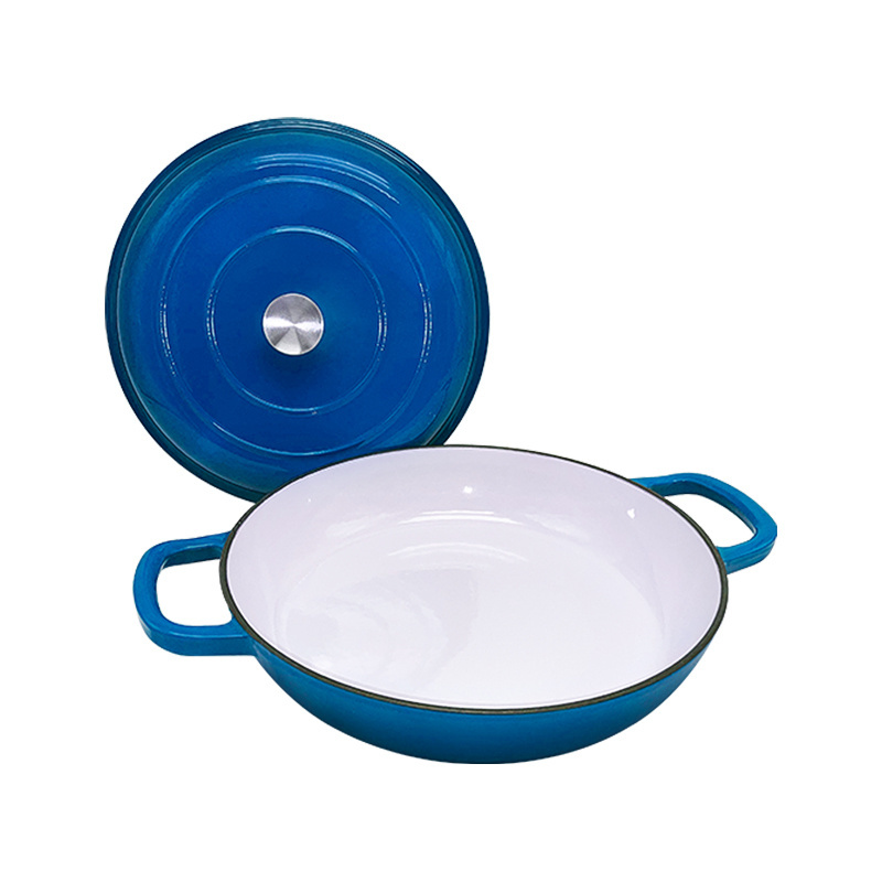 Factory Wholesale Enamel Cast Iron Casserole Dish with Lid  Enameled Cookware Pot Soup And Stock Seafood Cooking Pot