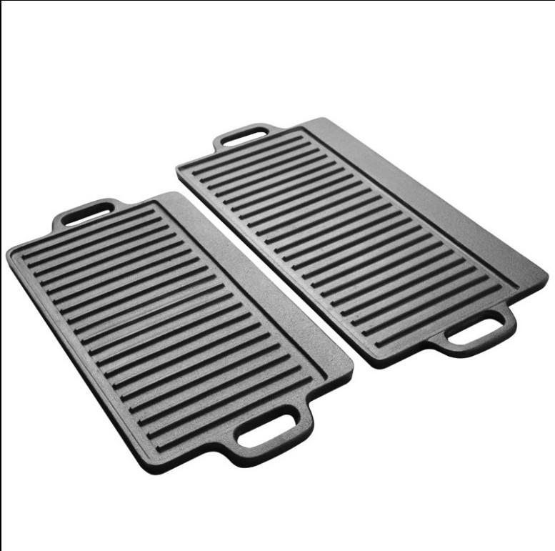 Factory  Hot Selling  Cast Iron Square Griddle, BBQ Grill Pan,No Stick Cast Iron Grill Pan