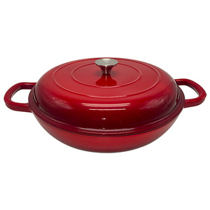 Factory Wholesale Enamel Cast Iron Casserole Dish with Lid  Enameled Cookware Pot Soup And Stock Seafood Cooking Pot