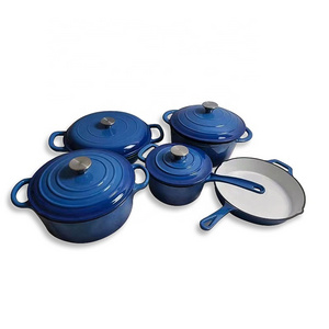 Factory Wholesale Enamel Cast Iron Cookware Set Pots For Cooking Set Cooking Pot Set Casseroles And Pans