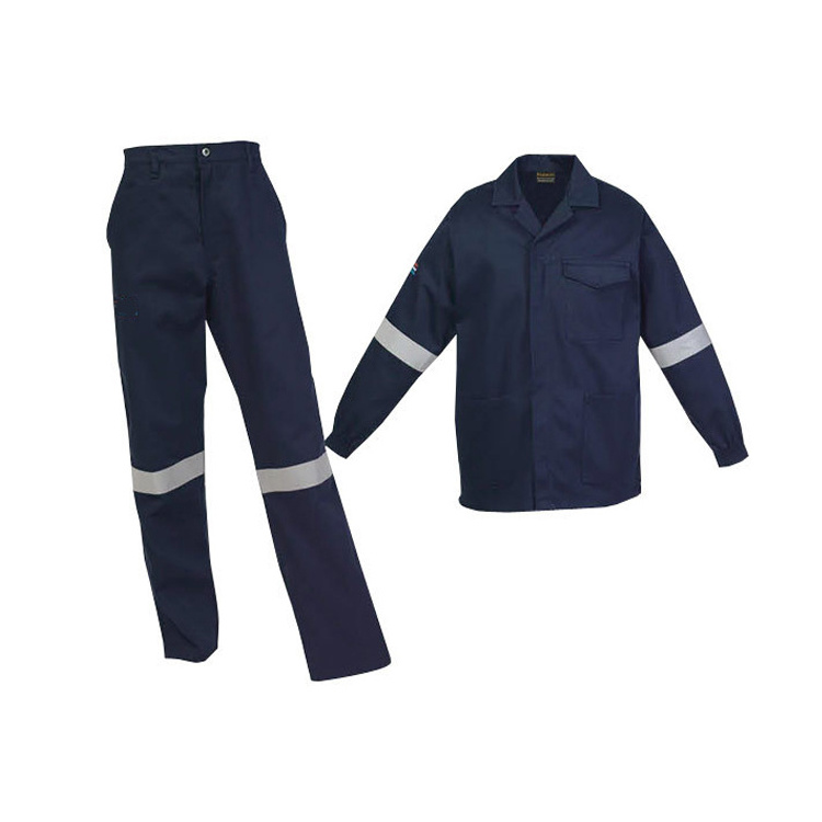 Fire Retardant Clothing 100%Cotton Fr Hi Vis Reflective Workwear Suits Flame Resistant Industrial Working Uniform Coverall