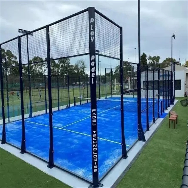 Hot Sell 8 Pcs Led Light Portable Paddle Tennis Court For Sale