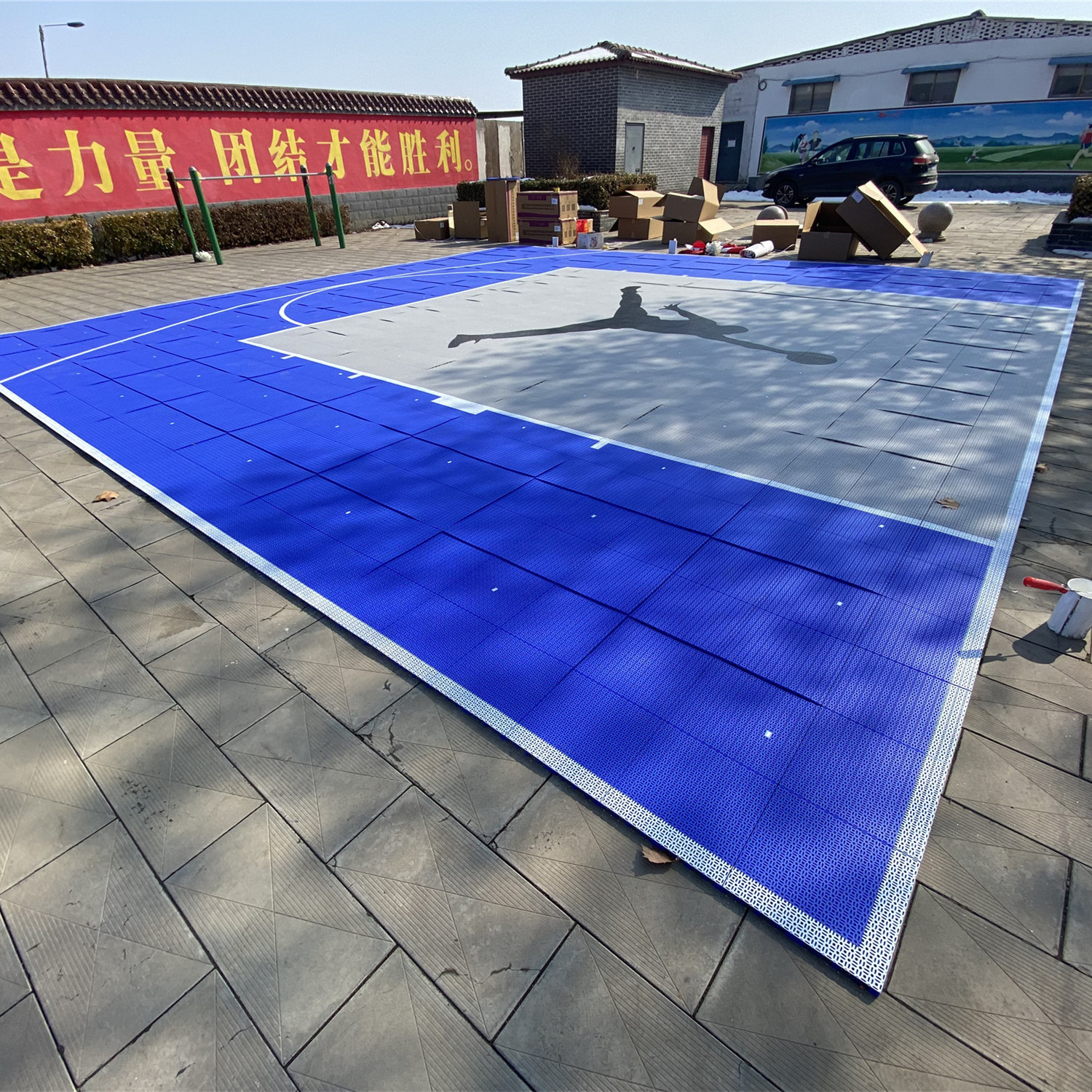 flexible price cost to build  basketball soccer outdoor futsal court flooring