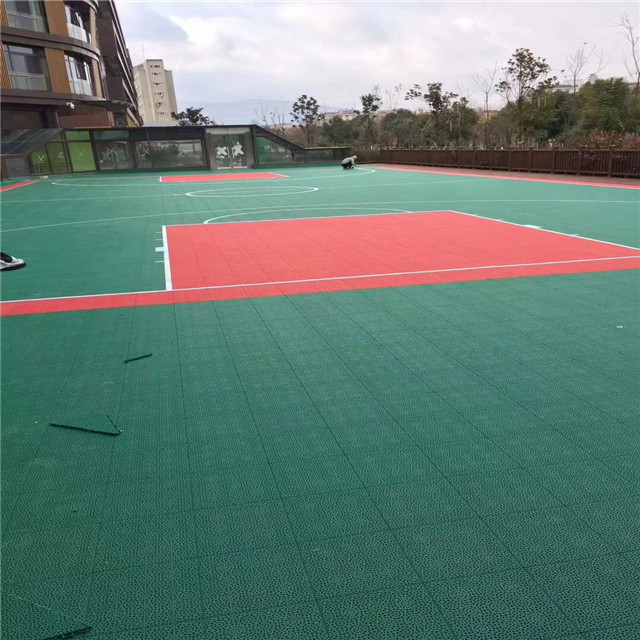 interlock plastic block sport tile interlocking cross mini soccer field basketball tennis badminton multi court