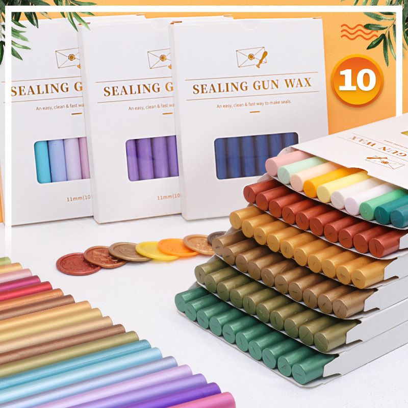 China Supplier Hot Sale Box-Packed Wax Seals Metallic And Pastel Colors Glue Gun Sealing Wax Sticks