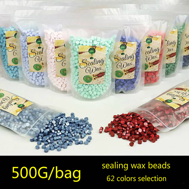 500G Many Colours Selection Wax Seal Stamp Seeds Vintage Sealing Wax Tablet Beads