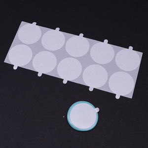 White Double Sided Adhesive Round Sticker