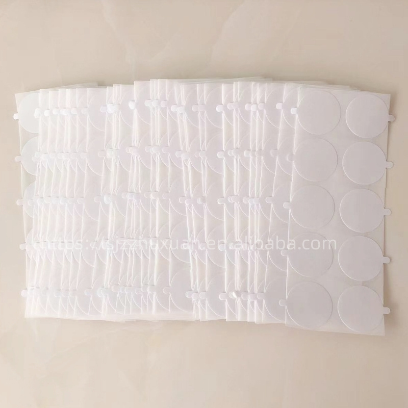 White Double Sided Adhesive Round Sticker