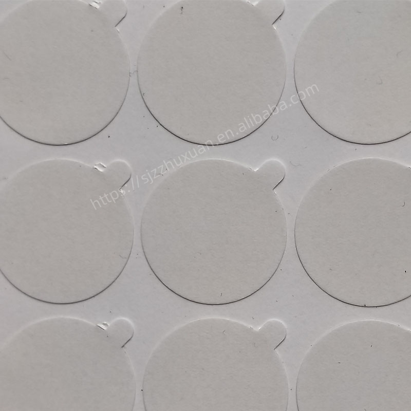 White Double Sided Adhesive Round Sticker