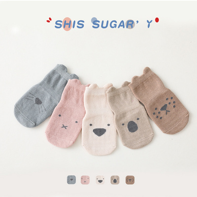 High quality Anti Slip Cotton Girls Boys Baby Toddler Kids Sock Cute Floor Safety Walking Socks