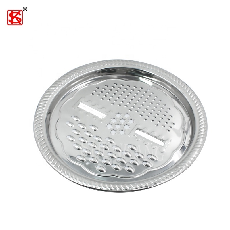 3 in 1 Stainless Steel Drain Basket Vegetable Cutter Cheese Grater Fruit Rice Food Washing Bowl Strainer Set Salad Bowl