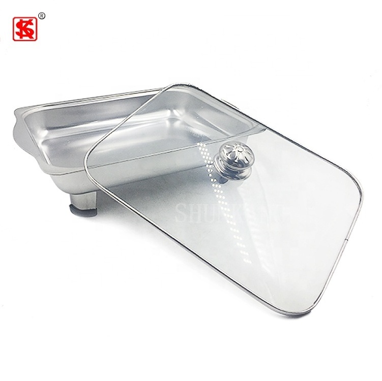 Hotel Stainless Steel Buffet Food Warmer Cookware Chafing Dish Buffet Hot Pots To Keep Food Warm With Visible Glass Lid