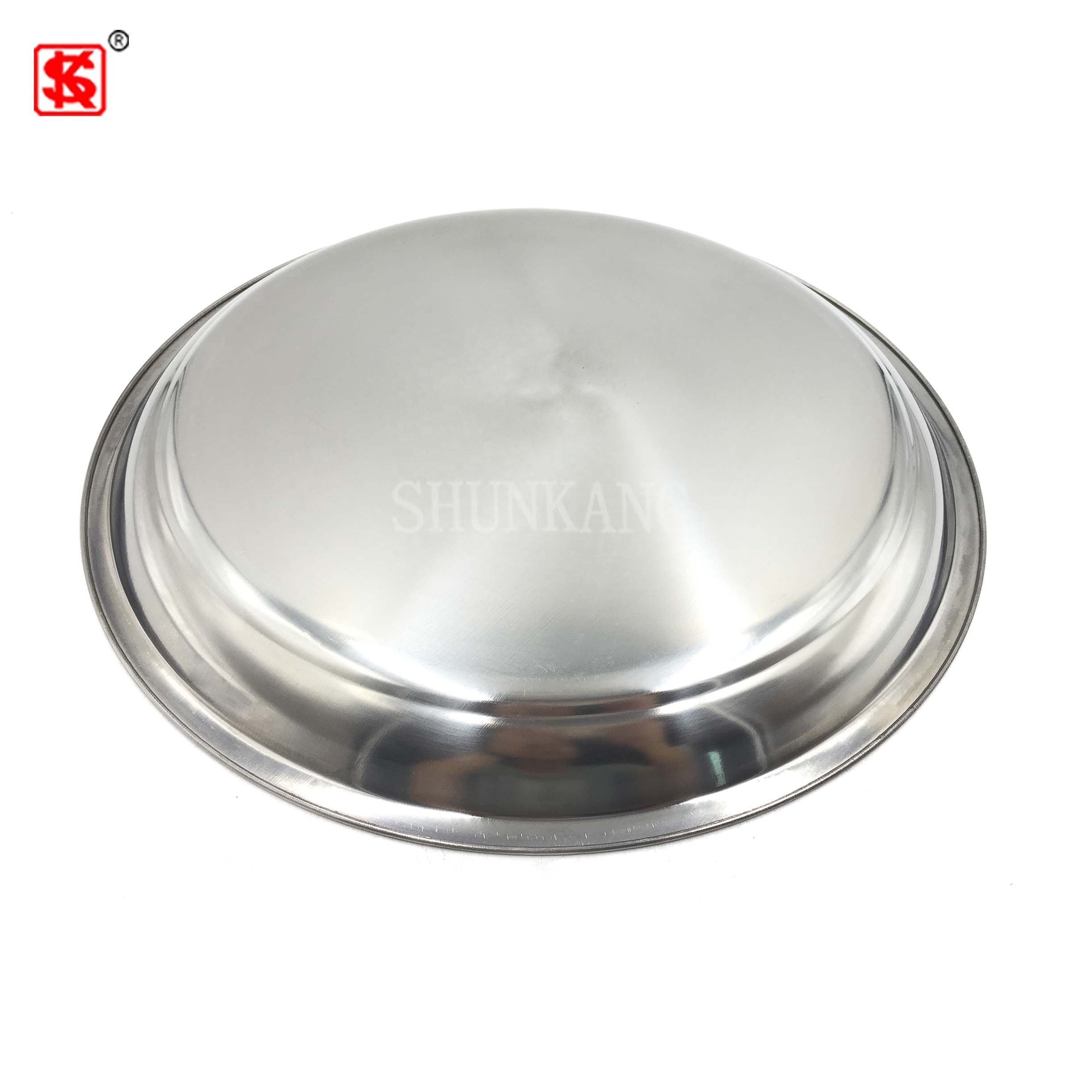 Hot Selling Stainless Steel Round Dinner Plate Charger Plate Serving Tray Up  to 60cm