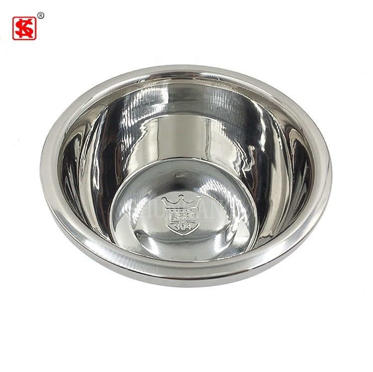 Stainless Steel Salad bowl Basin Reverse Edge Mixing Bowl Metal Salad Bowl