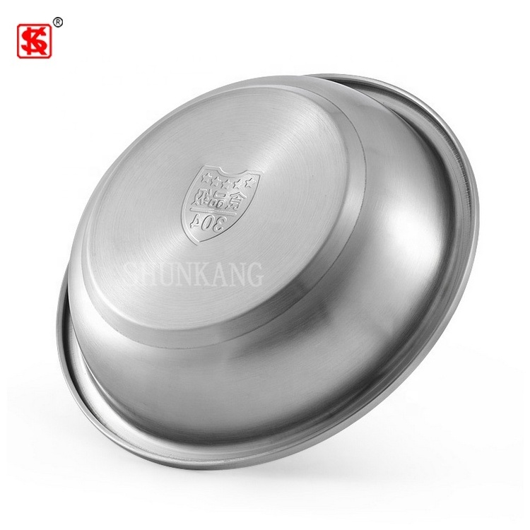 Stainless steel 304 Korean Round Serving Plate/Tray Food Grade Dinner Plate Dish