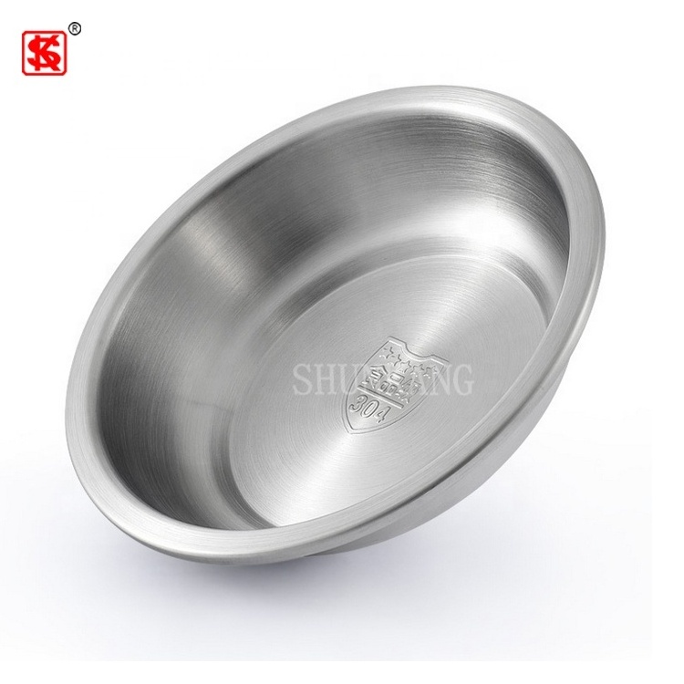 Stainless steel 304 Korean Round Serving Plate/Tray Food Grade Dinner Plate Dish