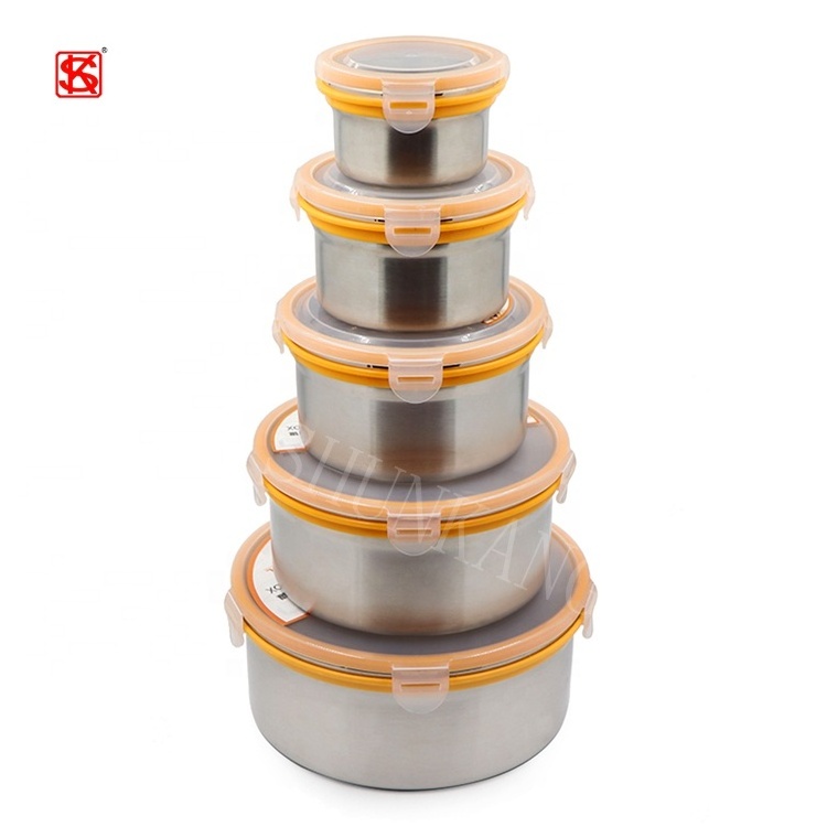 High Quality Bento Box Airtight Stainless Steel Lunch Box Food Storage Containers with Lids