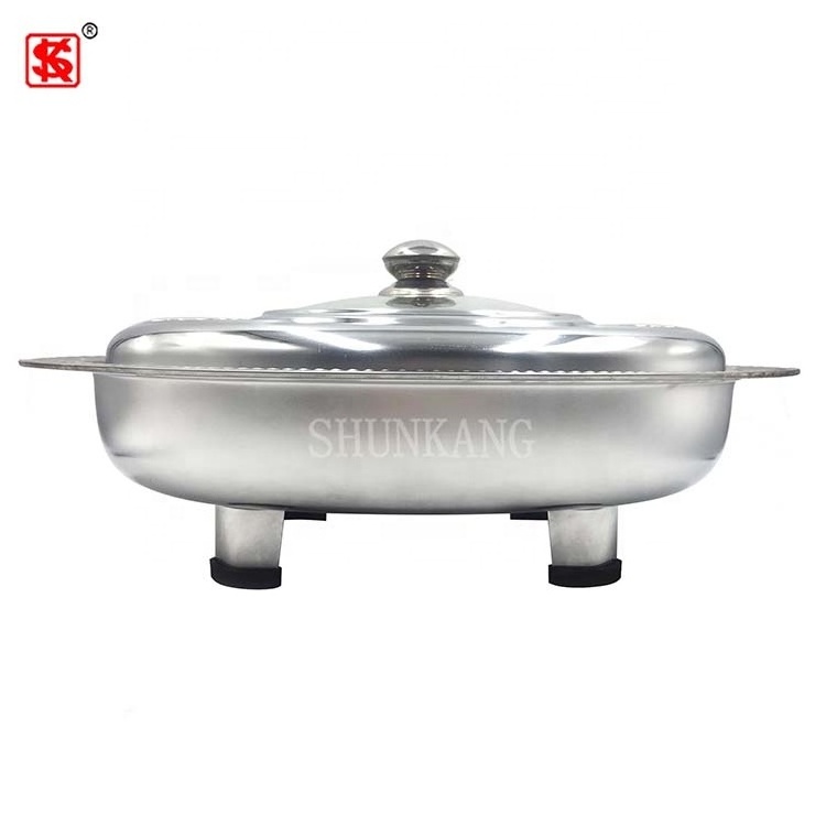 Stainless Steel Hot Pot Chafing Dish Buffet Hot Pots To Keep Food Warm With Four Legged Tray