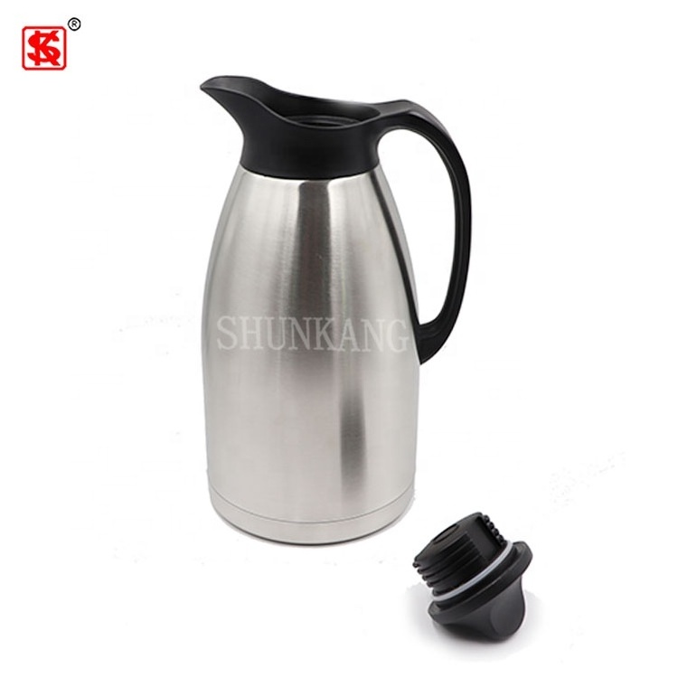 Good quality stainless Steel flask coffee pot Thermos Carafe/ Thermal jug Keep Warm 2 Liter