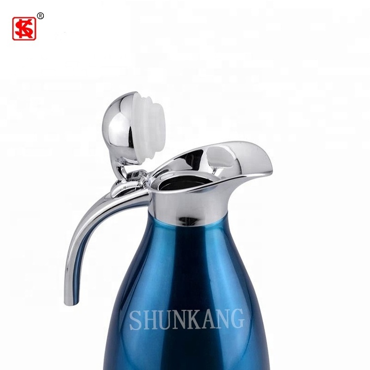 Restaurant Service Stainless Steel Colorful Thermos Coffee Pot Vacuum Carafe Pot With Handle