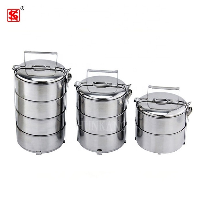 Cheap Stainless Steel Tiffin Box Lunch box 5 layers Food Carrier Thermal Food Container