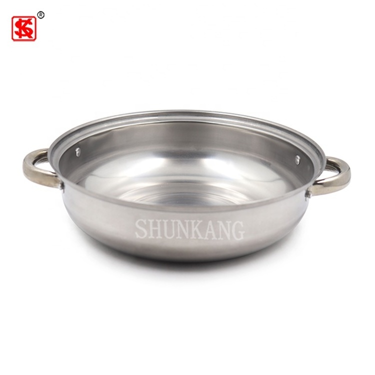 Promotions Cheap Non Electric Stainless Steel Steamer Pot Cooking Pots With Glass Lid&Steel Lid