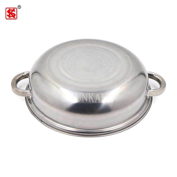 Promotions Cheap Non Electric Stainless Steel Steamer Pot Cooking Pots With Glass Lid&Steel Lid