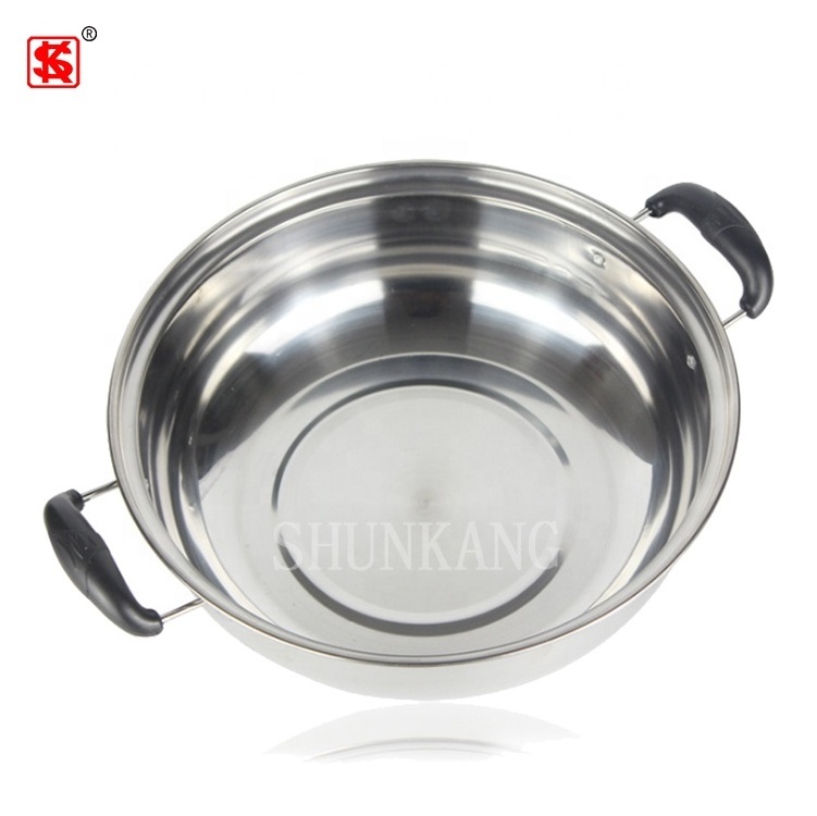 Factory cheap stainless steel steam pot 2 layers hot pot with Steamer soup pot