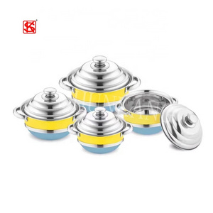 African Style Stainless Steel Kitchen Cookware Set 4 Pcs Pots/ 5 Pcs Pots Set Cooking Soup Food