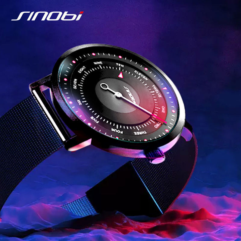 SINOBI 2022 men stainless steel watch luxury relogio masculino montre homme silver watch for men's fashion watches