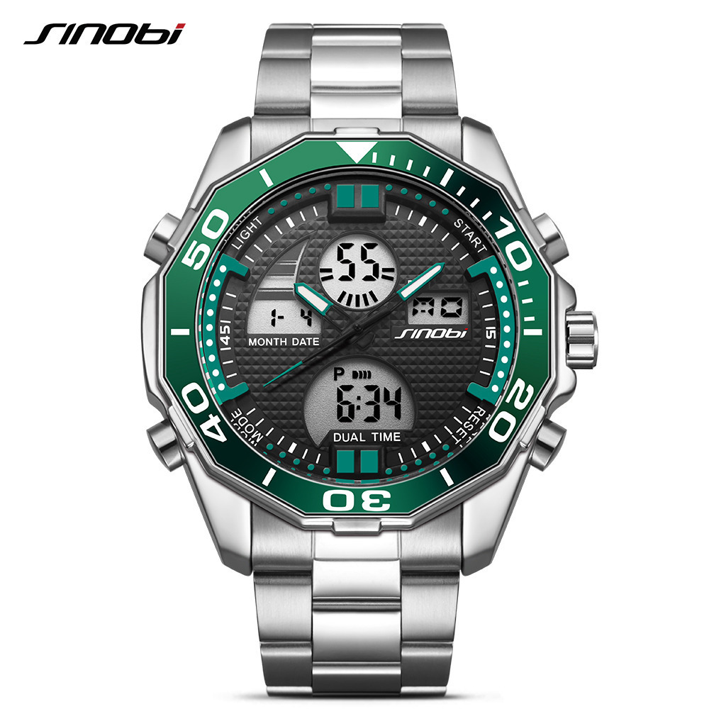 SINOBI Relogio Masculino Sports Style Handwatchs Boys Digital Watches Chronograph Male Wrist Watches S9730G-D montre homme