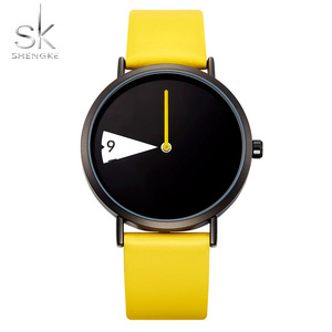 SHENGKE New fashion business casual daily young men quartz watch Style unique creative sports men simple dial woman watch