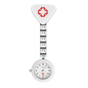 Custom Logo Portable Nurse Pocket Watch Dial 30mm Doctor Pocket Steel Strap Nursing Brooch Watch FOB Nurse Watch