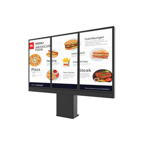 43" 49" 55" 65" ip65 outdoor signage fast food burger king drive thru menu display boards for restaurants