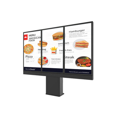 43" 49" 55" 65" ip65 outdoor signage fast food burger king drive thru menu display boards for restaurants