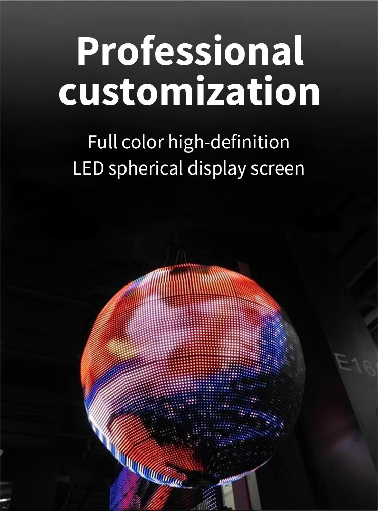 led ball sphere display P1.8 P1.9 P2 P2.5 P3 P4 digital screen round display 3d video Irregular Shaped spherical led screen ball