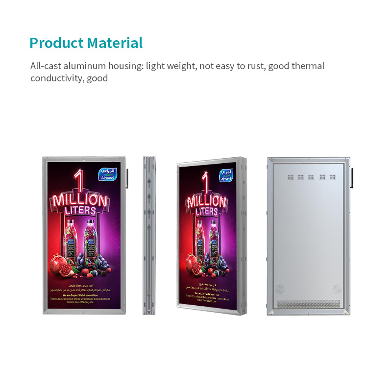 Remote publishing ip65 waterproof smart city digital signage street pole led advertising screen outdoor