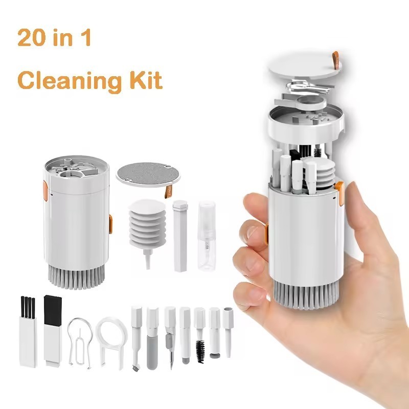 20 in 1 Newest Cleaning Kit Laptop Keyboard Earbud Screen Cleanser Sprayer Electronics Cleaner Tool For Tablet Mobile l Phone