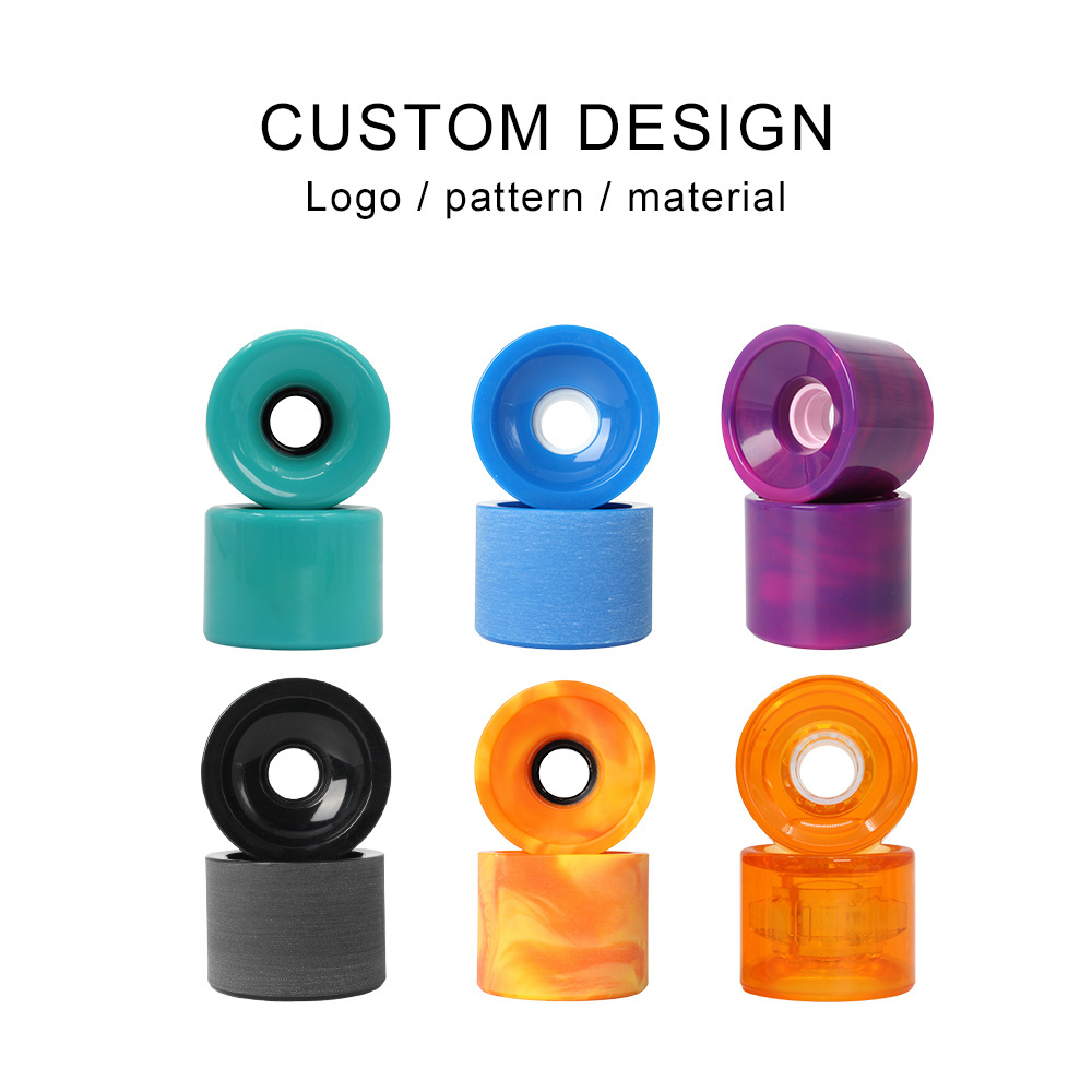 Custom Printed Pu Oem Wholesale Longboard Skateboard Wheels 52 mm 56mm 58mm 70mm China Manufacturer for Skateboards