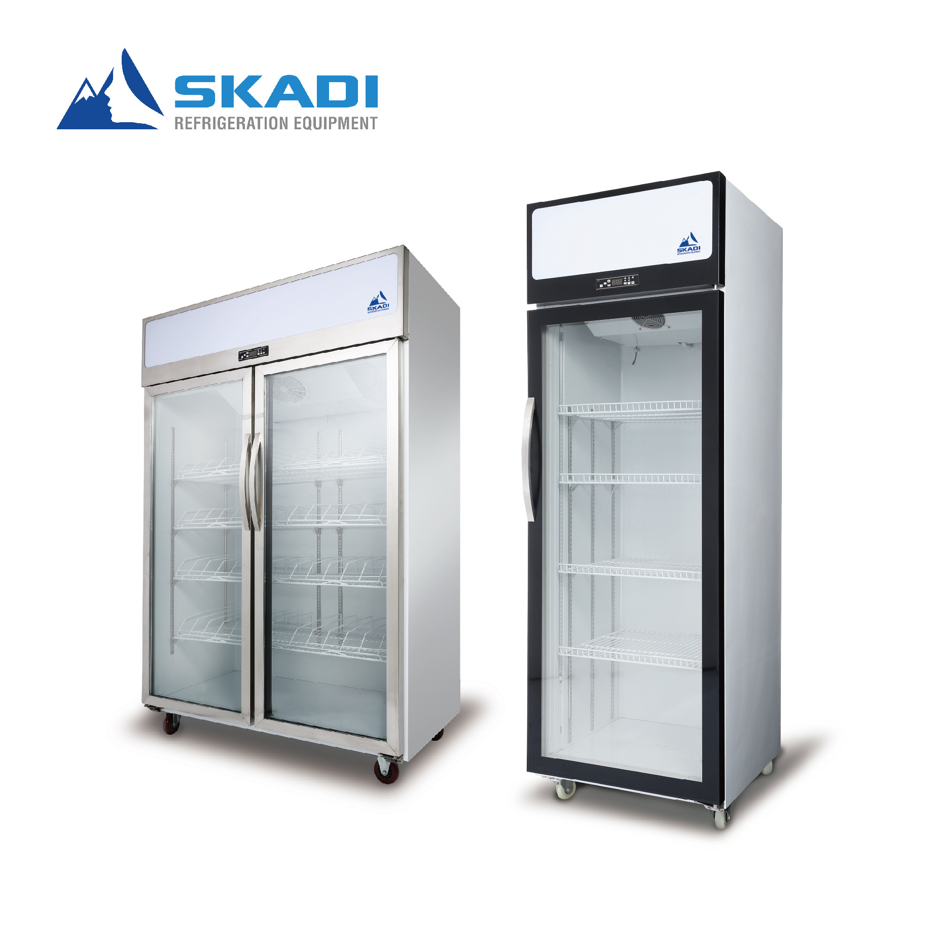 Beverage Cooler Commercial Refrigerator Upright Door Glass Refrigeration Equipment 1 Year with 2 % Spare Parts 650 X 550 X 1920