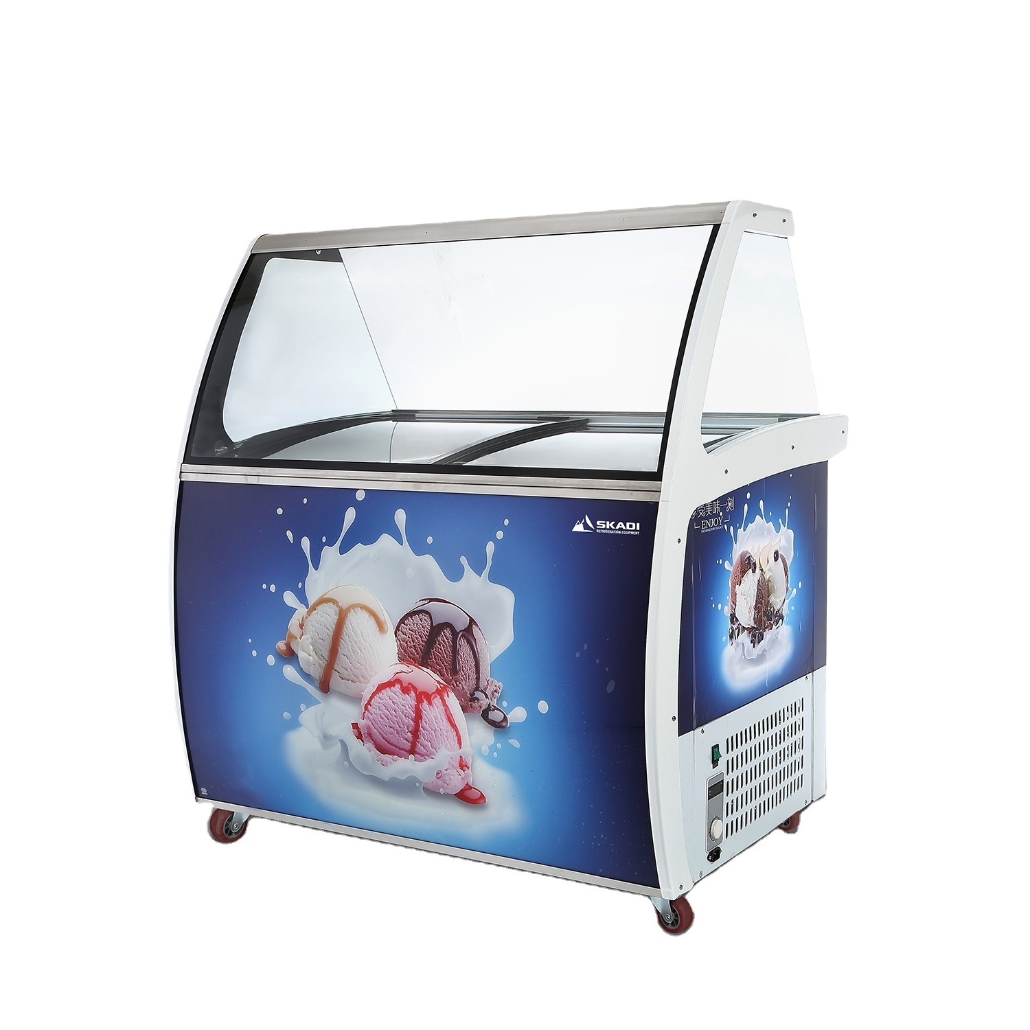 Commercial ice cream display freezer for sale